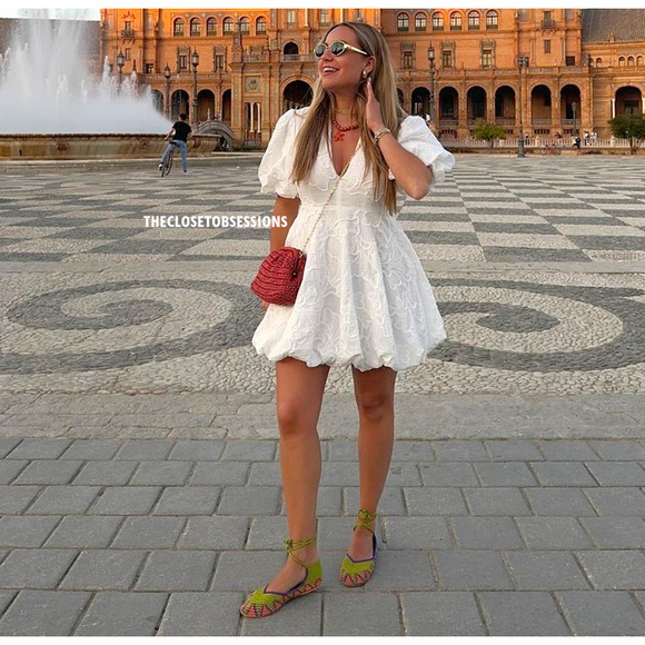 RARE!!! ZARA Blogger Fave Balloon Hem Mini Dress NWT ๐ค - Picture 12 of 16